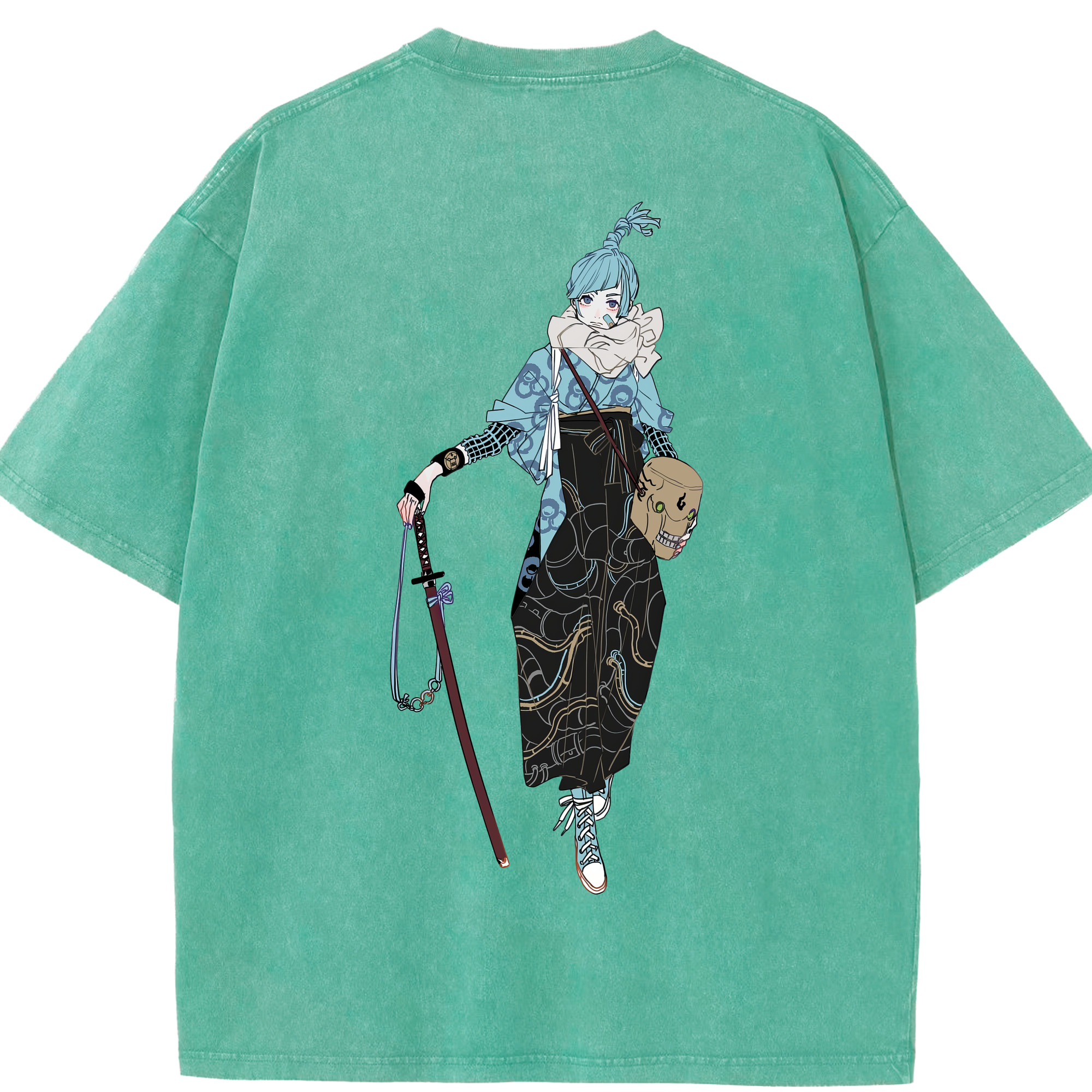 （画像用） 呪術廻戦 Jujutsu Kaisen 綿100% ヴィンテージ風 半袖Tシャツ（背面プリント）